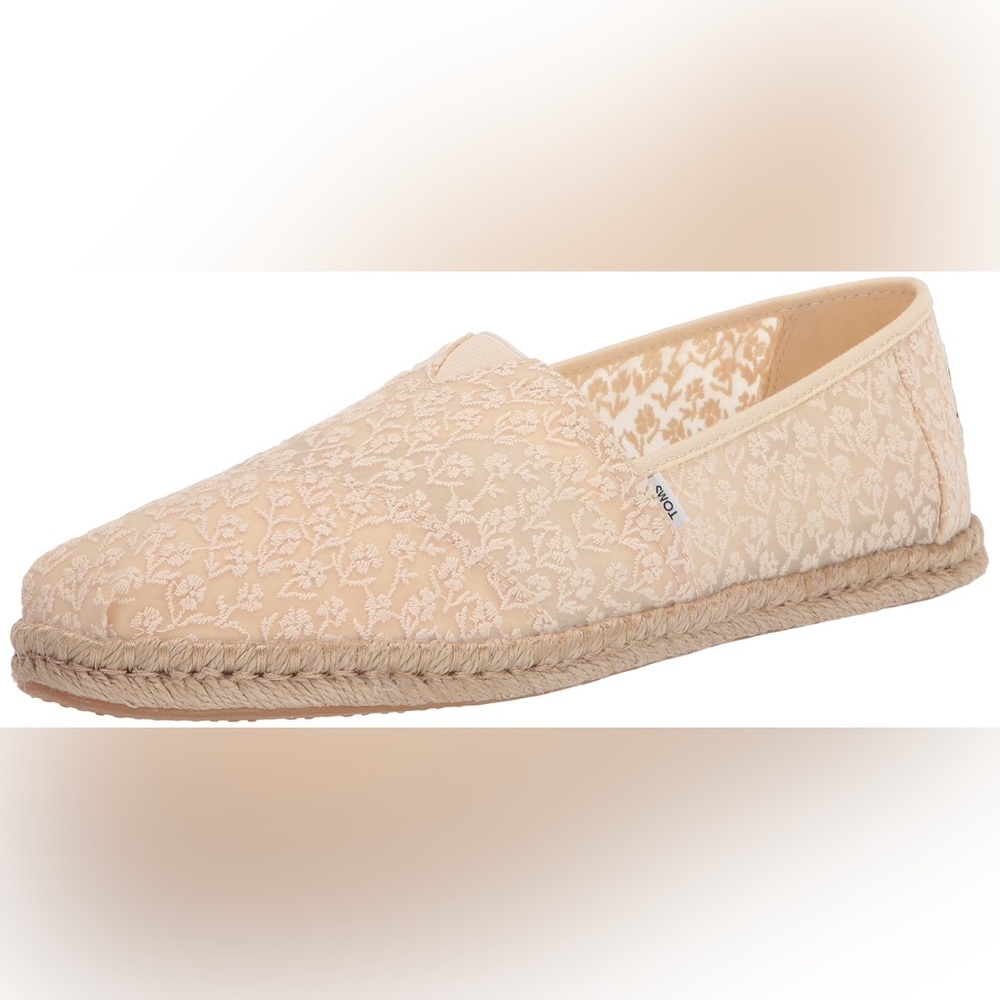 TOMS Women's Alpargata in Natural Posy Lace - size 7.5M